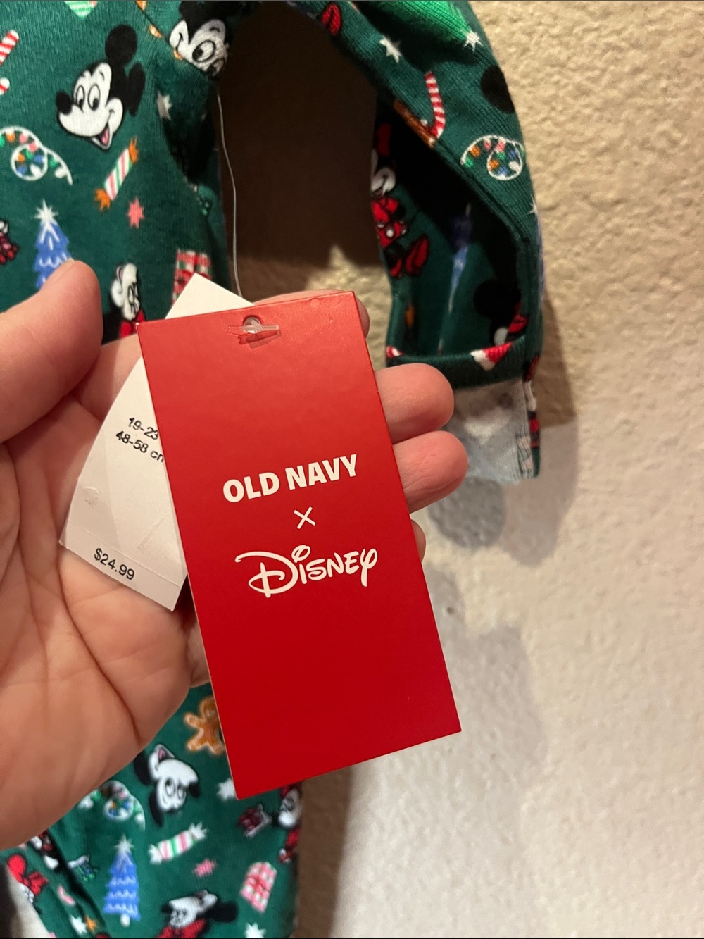 New Old Navy x Disney Baby Footed bodysuit Size 0-3 Months Christmas NWT - Picture 6 of 10